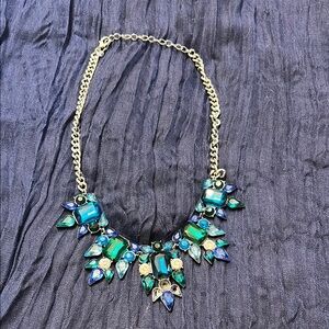 Blue and Green Statement Necklace